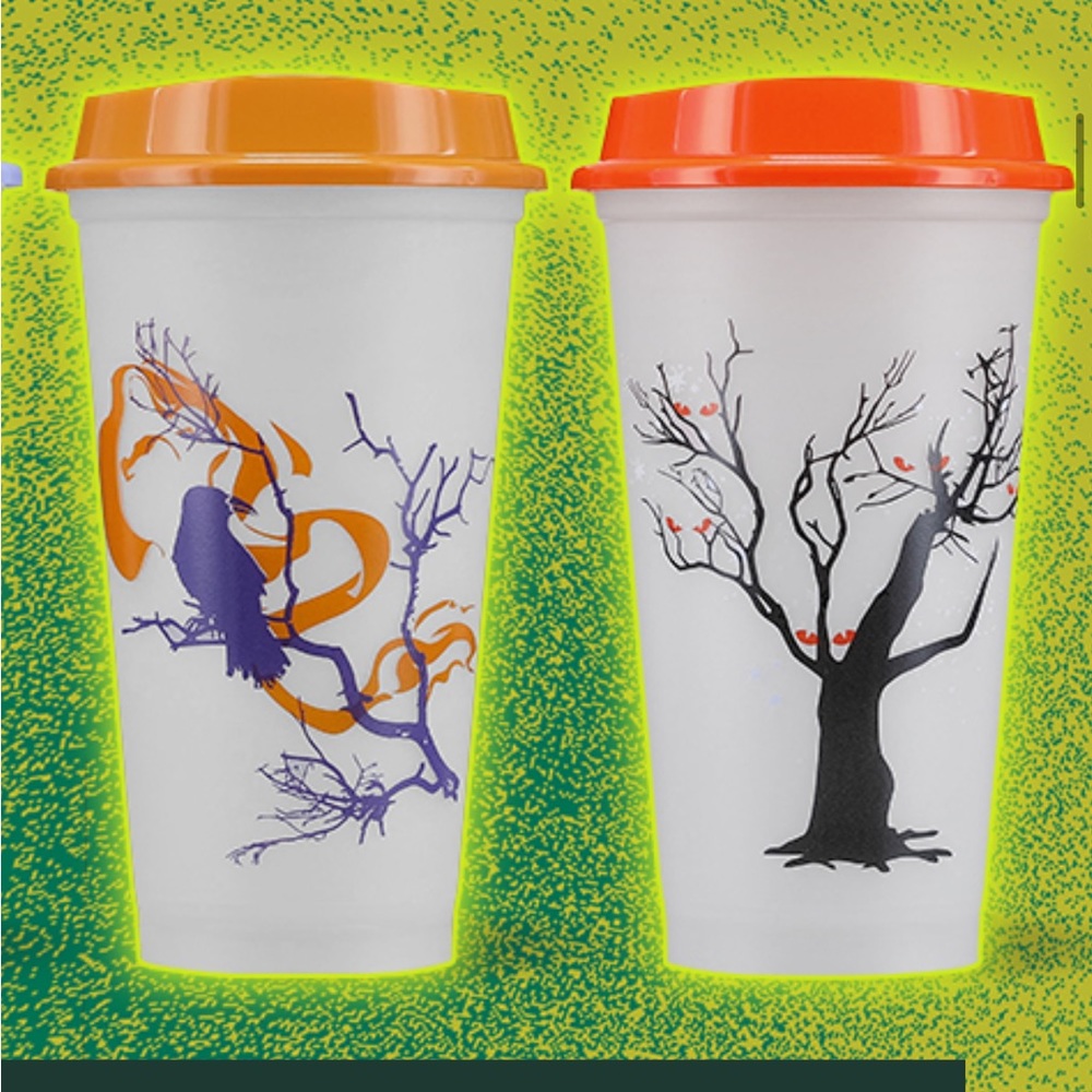 NWT Starbucks Glow in the Dark Halloween Hot Cups (6-Pack) (16 oz) - Picture 2 of 12